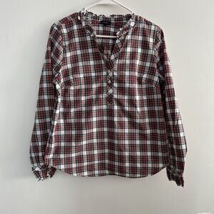 Plaid Long Sleeve Blouse